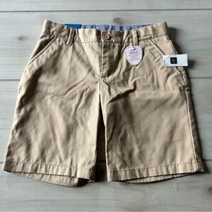 NWT GAP Kids Tan Khaki Kids' Chino Interior Adjustable Button Tab Shorts